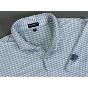 Peter Millar Polo Shirt XL Blue Crown Crafted The Quarry Club Performance Golf